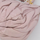 Miu Miu Matelasse Hand Bag Leather 2way Pink Gold Auth 212430A-15