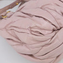 Miu Miu Matelasse Hand Bag Leather 2way Pink Gold Auth 212430A-16