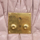 Miu Miu Matelasse Hand Bag Leather 2way Pink Gold Auth 212430A-22