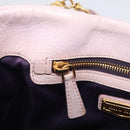 Miu Miu Matelasse Hand Bag Leather 2way Pink Gold Auth 212430A-27