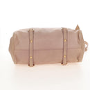 Miu Miu Matelasse Hand Bag Leather 2way Beige Gold Auth 212431M-12