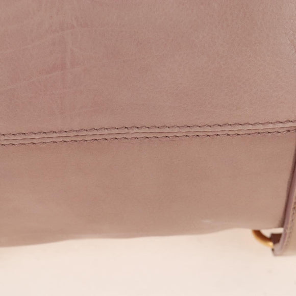 Miu Miu Matelasse Hand Bag Leather 2way Beige Gold Auth 212431M