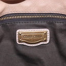Miu Miu Matelasse Hand Bag Leather 2way Beige Gold Auth 212431M-20