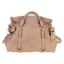 Miu Miu Matelasse Hand Bag Leather 2way Beige Gold Auth 212431M-3