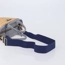 PRADA Hand Bag Raffia 2way Beige Gold Auth 212434SAM-9