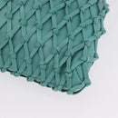 CHANEL Drawstring Shoulder Bag Lamb Skin Green CC Auth 212436SM-11