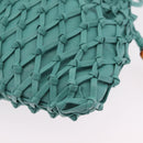 CHANEL Drawstring Shoulder Bag Lamb Skin Green CC Auth 212436SM-13