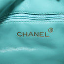 CHANEL Drawstring Shoulder Bag Lamb Skin Green CC Auth 212436SM-15