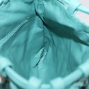 CHANEL Drawstring Shoulder Bag Lamb Skin Green CC Auth 212436SM-17