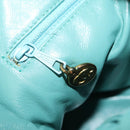 CHANEL Drawstring Shoulder Bag Lamb Skin Green CC Auth 212436SM-19