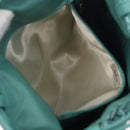 CHANEL Drawstring Shoulder Bag Lamb Skin Green CC Auth 212436SM-20