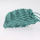 CHANEL Drawstring Shoulder Bag Lamb Skin Green CC Auth 212436SM-4