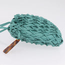 CHANEL Drawstring Shoulder Bag Lamb Skin Green CC Auth 212436SM-5