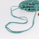 CHANEL Drawstring Shoulder Bag Lamb Skin Green CC Auth 212436SM-7