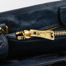 Miu Miu Hand Bag Leather 2way Blue Gold Auth 212438M-29