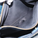 Miu Miu Hand Bag Leather 2way Blue Gold Auth 212438M-30