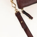 Miu Miu Matelasse Hand Bag Leather 2way Brown Gold Auth 212439M-10