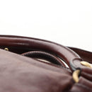 Miu Miu Matelasse Hand Bag Leather 2way Brown Gold Auth 212439M-8