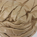 Miu Miu Hand Bag Leather Beige Gold Auth 212440A-12