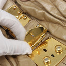 Miu Miu Hand Bag Leather Beige Gold Auth 212440A-20