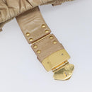 Miu Miu Hand Bag Leather Beige Gold Auth 212440A-21