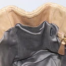 Miu Miu Hand Bag Leather Beige Gold Auth 212440A-25
