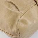 Miu Miu Hand Bag Leather 2way Beige Gold Auth 212441A-14