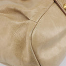Miu Miu Hand Bag Leather 2way Beige Gold Auth 212441A-16