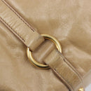 Miu Miu Hand Bag Leather 2way Beige Gold Auth 212441A-17