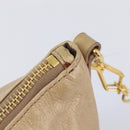 Miu Miu Hand Bag Leather 2way Beige Gold Auth 212441A-19