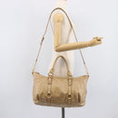 Miu Miu Hand Bag Leather 2way Beige Gold Auth 212441A-30