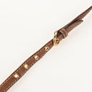 Miu Miu Hand Bag Leather 2way Brown Gold Auth 212443M-12