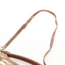 Miu Miu Hand Bag Leather 2way Brown Gold Auth 212443M-13