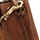 Miu Miu Hand Bag Leather 2way Brown Gold Auth 212443M-19