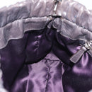 Miu Miu Hand Bag Leather 2way Gray Silver Auth 212444M-20
