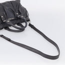 Miu Miu Hand Bag Leather 2way Gray Silver Auth 212444M-9