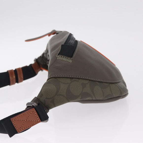 Coach x Michael B. Jordan × NARUTO Waist bag Leather Khaki Auth 212445M