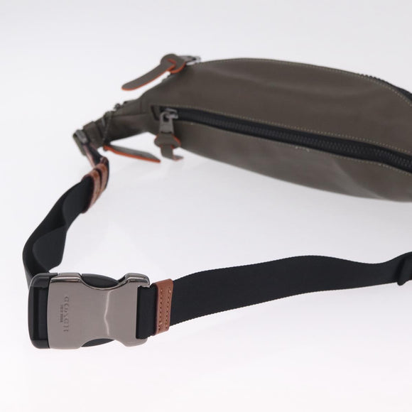 Coach x Michael B. Jordan × NARUTO Waist bag Leather Khaki Auth 212445M