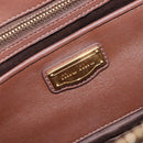 Miu Miu Matelasse Hand Bag Leather Brown Gold Auth 212449M-20