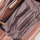 Miu Miu Matelasse Hand Bag Leather Brown Gold Auth 212449M-21