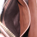 Miu Miu Matelasse Hand Bag Leather Brown Gold Auth 212449M-26