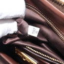 Miu Miu Matelasse Hand Bag Leather Brown Gold Auth 212449M-28