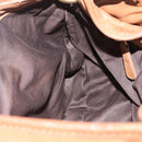Miu Miu Hand Bag Leather Brown Gold Auth 212451-22