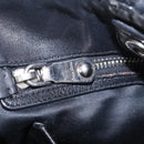 Miu Miu Matelasse Hand Bag Leather Black Silver Auth 212452-21