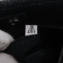 Miu Miu Matelasse Hand Bag Leather Black Silver Auth 212452-23