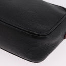 Miu Miu Shoulder Bag Leather Black Gold Auth 212453A-13