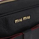 Miu Miu Shoulder Bag Leather Black Gold Auth 212453A-16