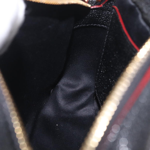 Miu Miu Shoulder Bag Leather Black Gold Auth 212453A