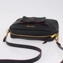 Miu Miu Shoulder Bag Leather Black Gold Auth 212453A-6