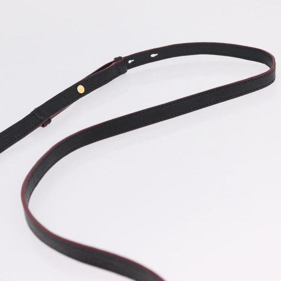 Miu Miu Shoulder Bag Leather Black Gold Auth 212453A